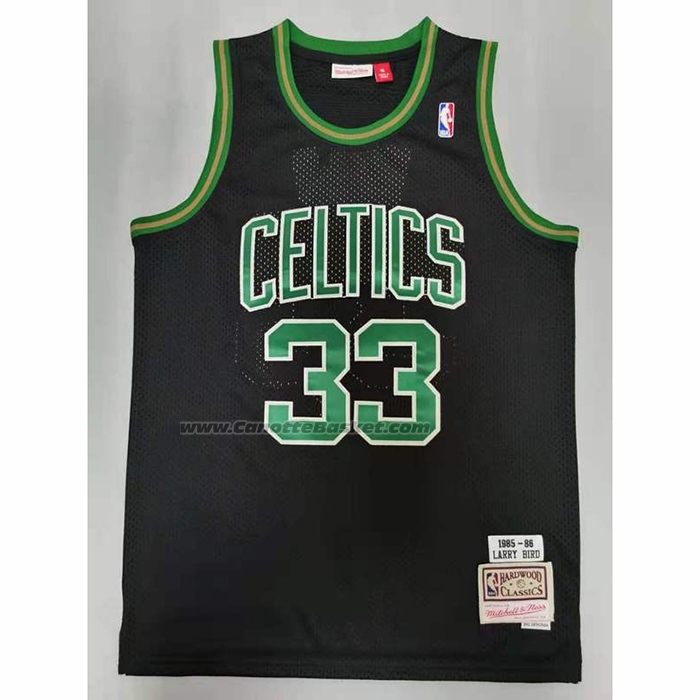 Maglia Boston Celtics Larry Bird NO 33 Mitchell & Ness 1985-86 Nero